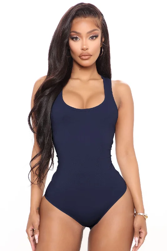 Divine Basic Tank Bodysuit - Navy