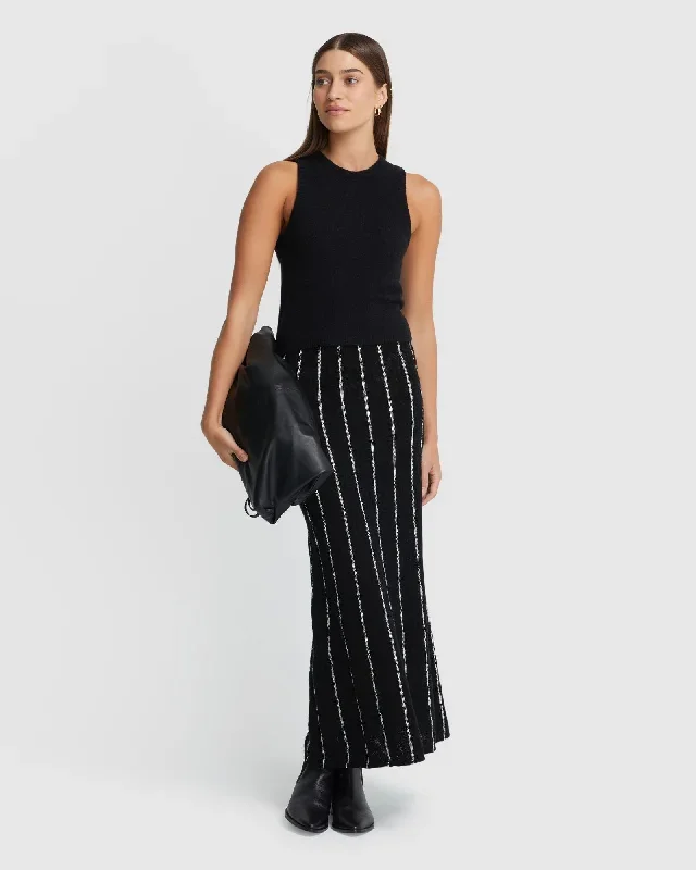 EMILY STRIPED KNIT SKIRT