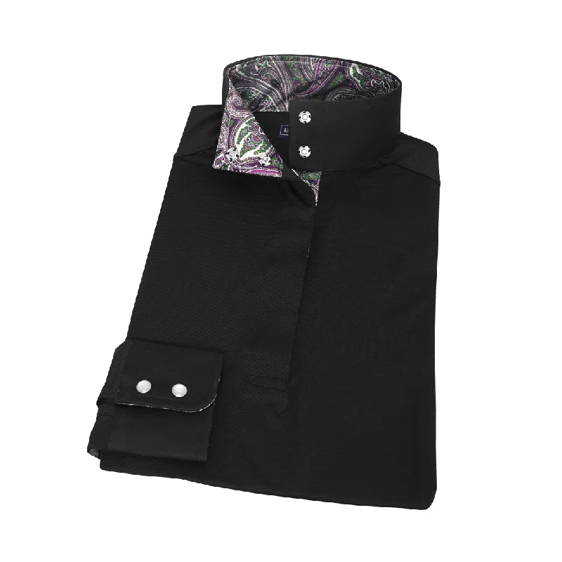 Essex Classics Ladies Paisley “Dusk” Black Jumper Performance Show Shirt