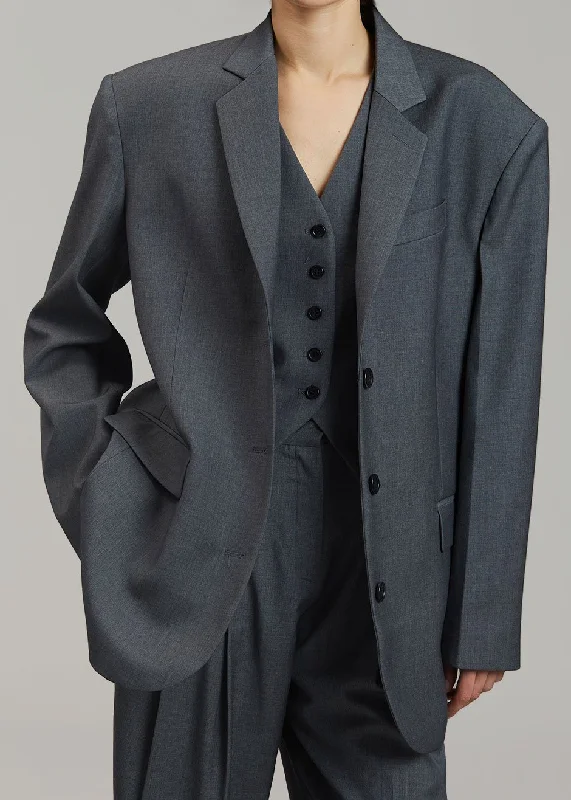 gelso-oversized-blazer-dark-grey-melange