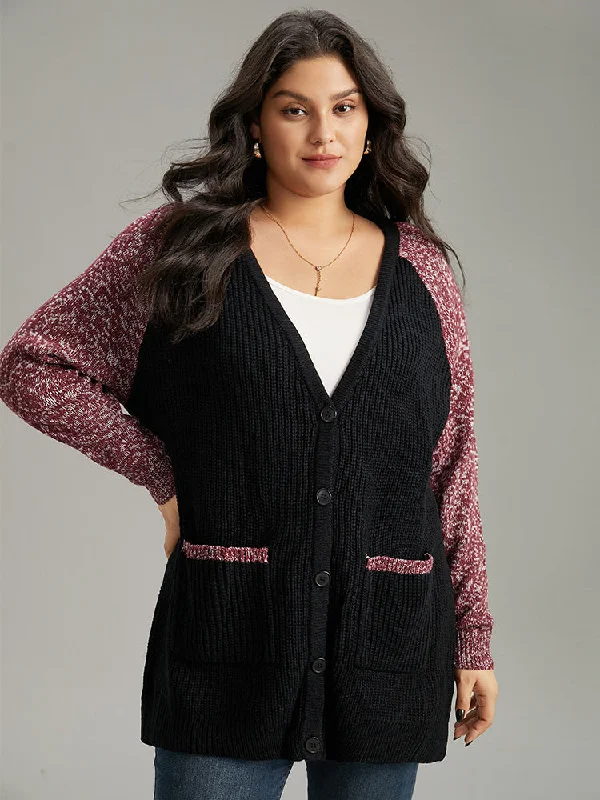 heather-patchwork-raglan-sleeve-pocket-cardigan