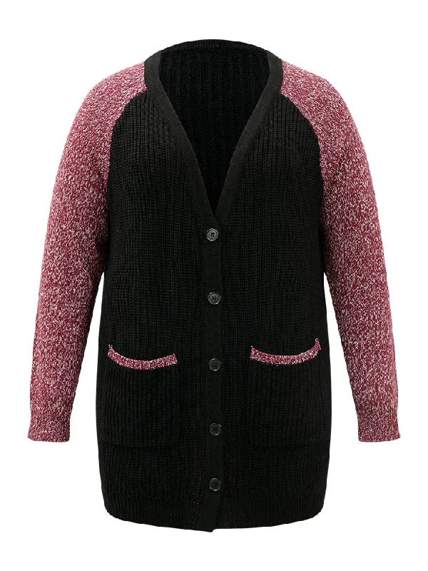 heather-patchwork-raglan-sleeve-pocket-cardigan