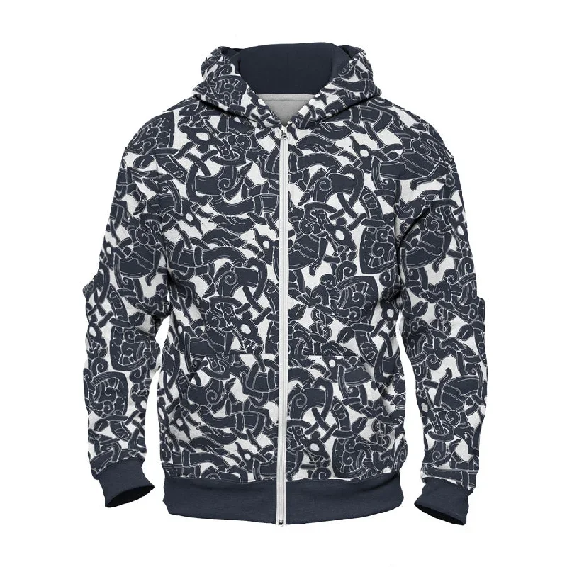 jelling-wolf-pattern-zip-hoodie