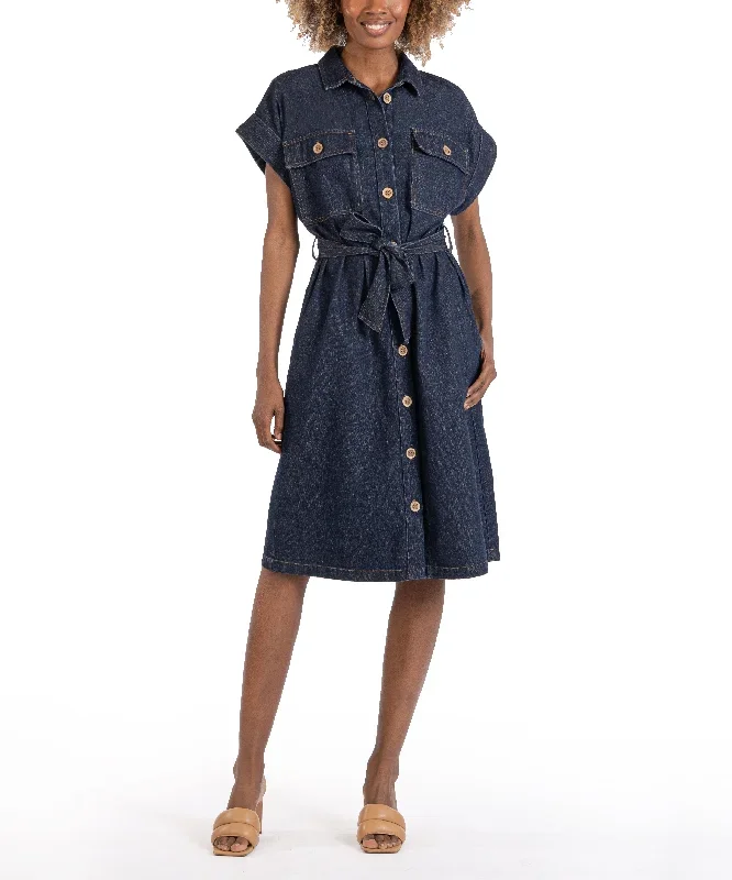 Bonnie Button Down Shirt Dress