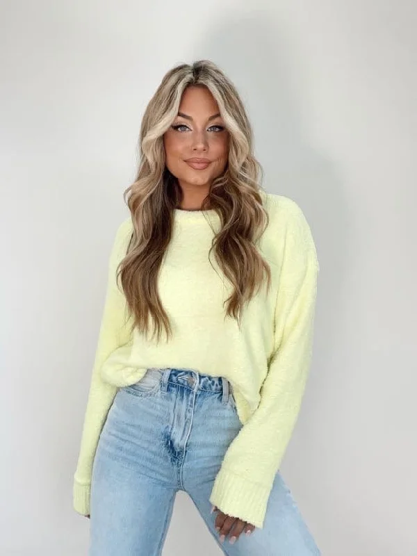 Lemon Next Level Fuzzy Sweater