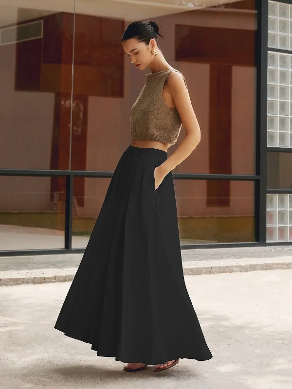 linen-pleated-maxi-skirt