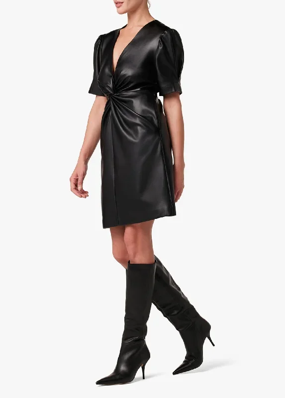 millie-twisted-vegan-leather-dress-black