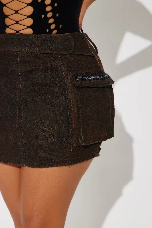 my-other-side-coated-cargo-mini-skirt-brown