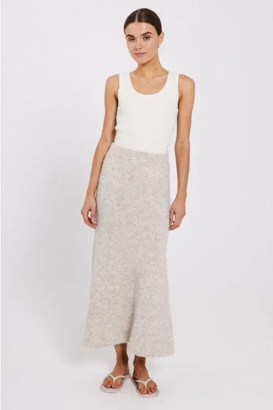 Norr - Filine Knit Skirt - Light Beige