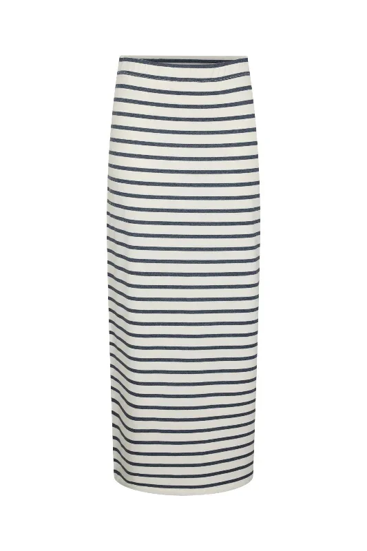 Pieces - Pcbibbi Maxi Skirt Pb - 4624437 Navy Blazer Cloud Dancer