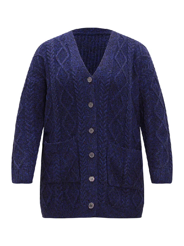 plain-geometric-texture-button-up-cable-knit-cardigan