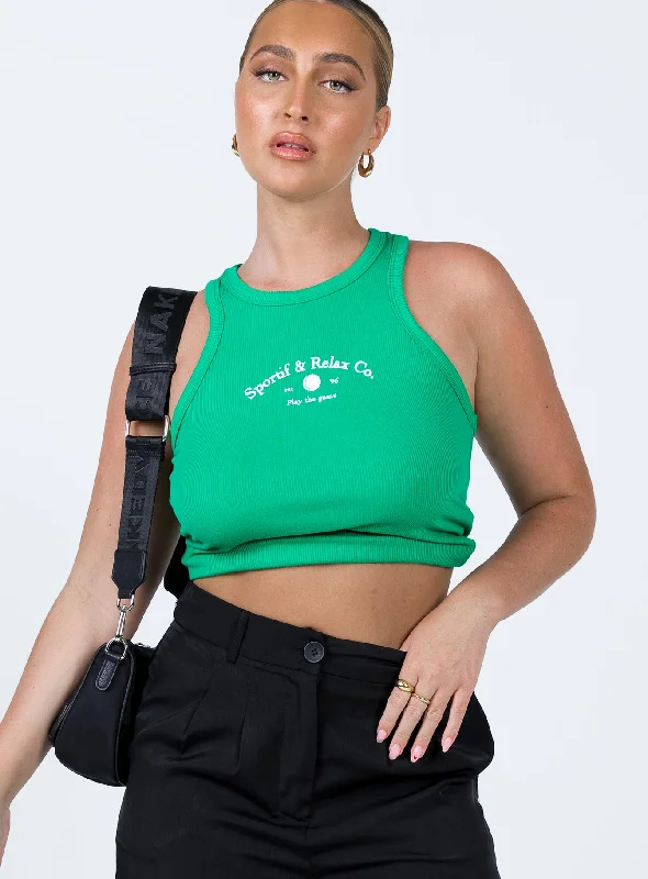 play-the-game-tank-top-green