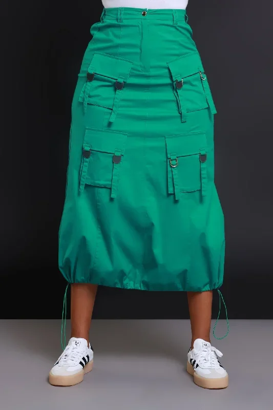 safe-sound-cargo-midi-skirt-green