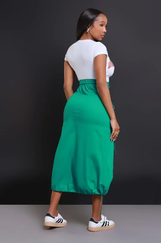 safe-sound-cargo-midi-skirt-green