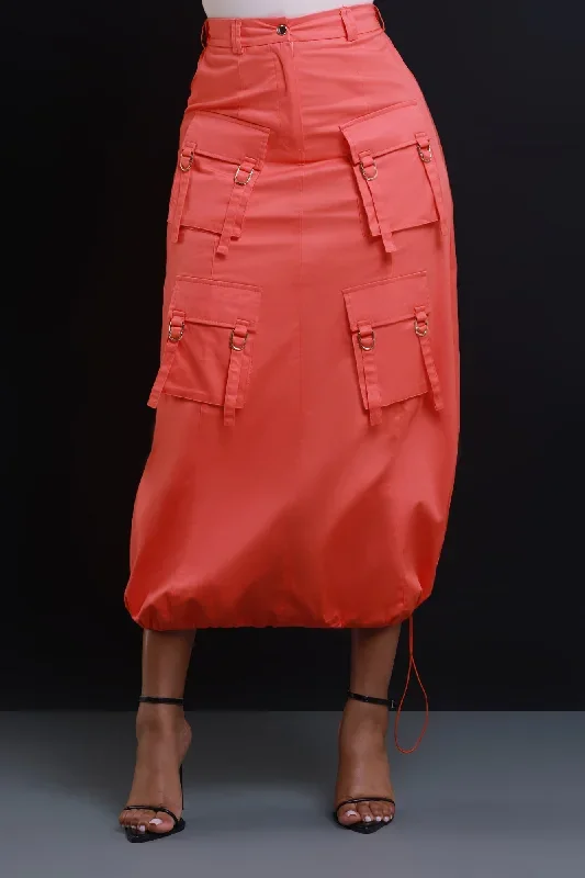 safe-sound-cargo-midi-skirt-orange