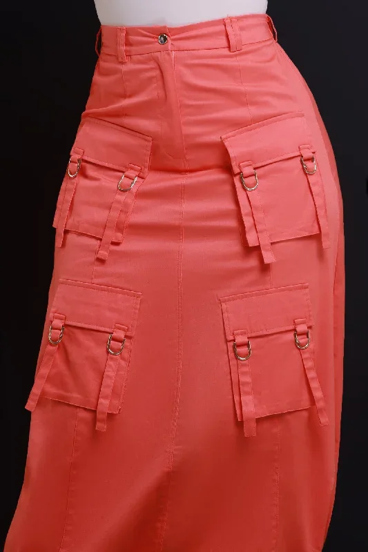 safe-sound-cargo-midi-skirt-orange