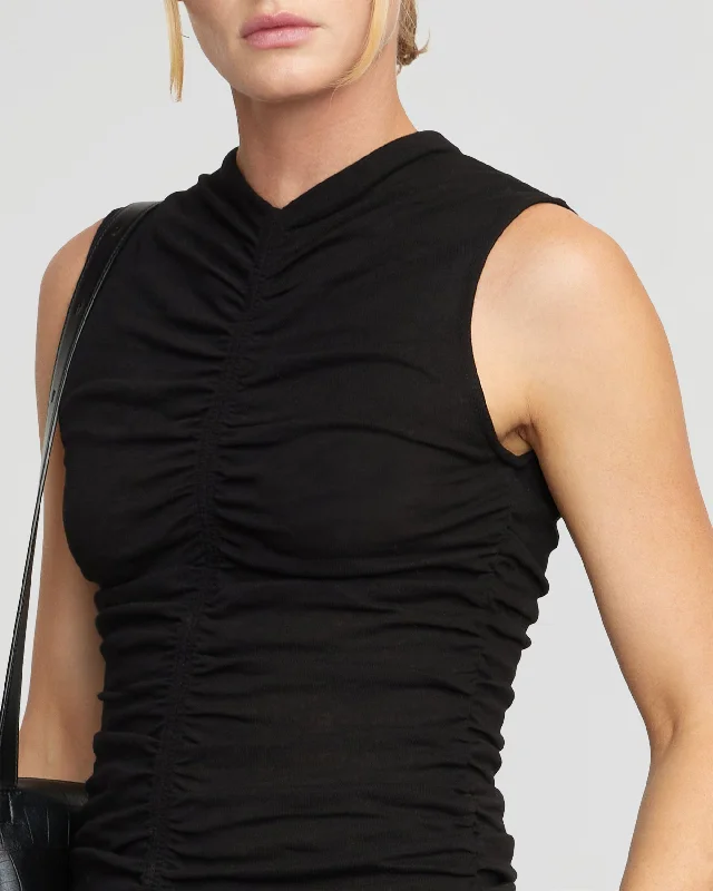 saleha-sleeveless-ruched-front-tank-black