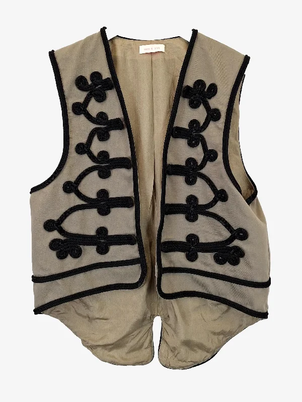 Sass & Bide Elegant Military Style Waistcoat Vest Size 12