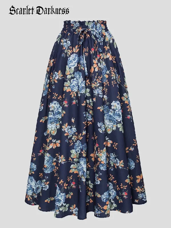 scarlet-darkness-pocket-skirts-women-renaissance-swing-skirt-floral-elastic-drawstring-waist-a-line-skirt