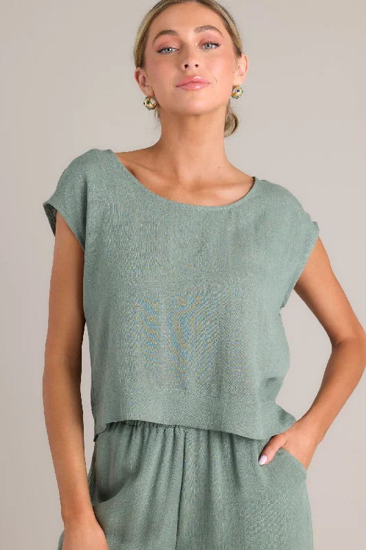 Signature Staple Sage Green Top