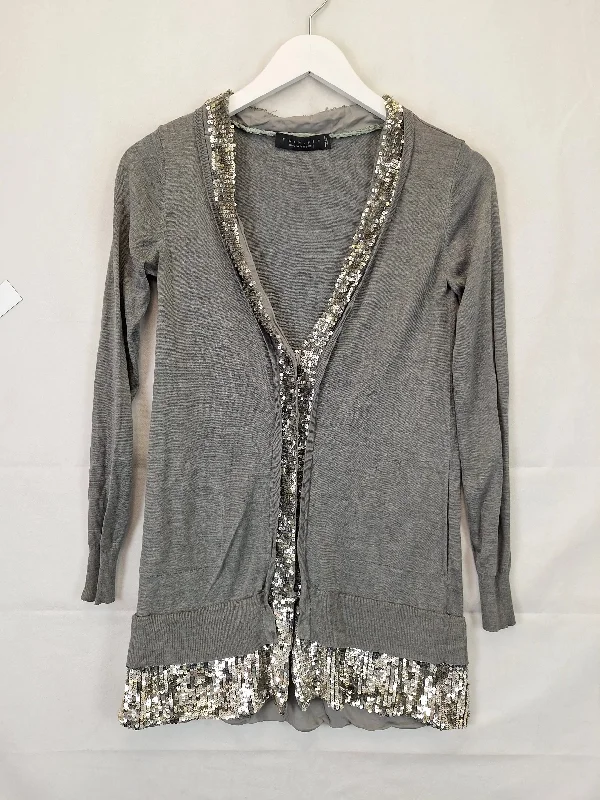 simona-barbieri-stylish-sequin-trim-longline-cardigan-size-s-b014-482-gy