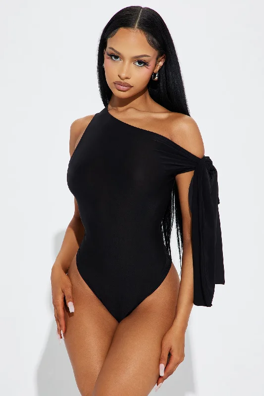 Sofia Off Shoulder Bodysuit - Black