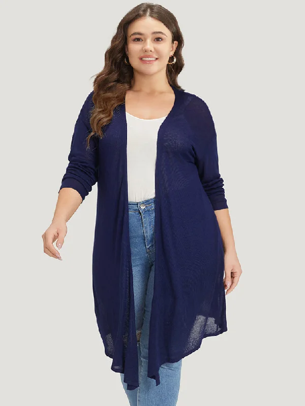 supersoft-essentials-plain-asymmetrical-hem-open-front-cardigan