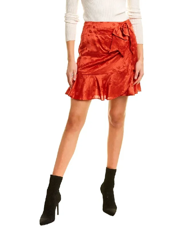 The Kooples Silk-Blend Jacquard Mini Skirt