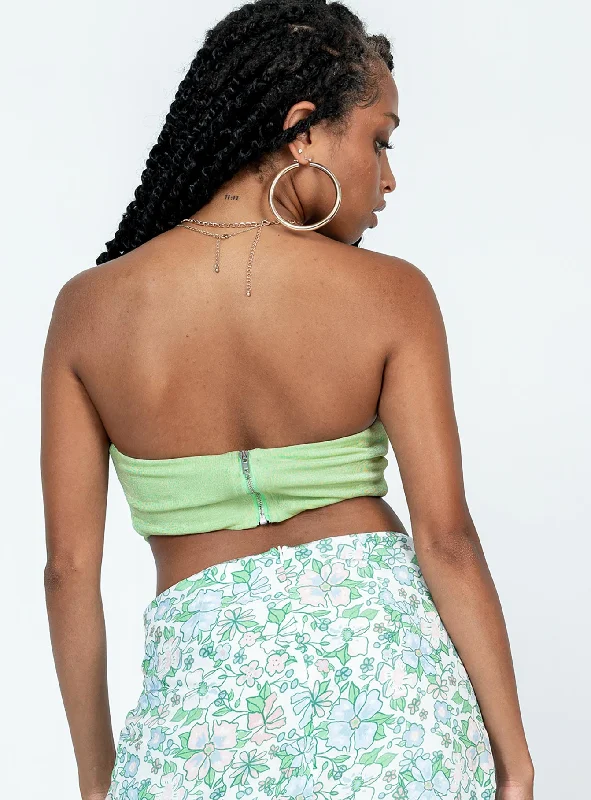 tiya-strapless-top-green