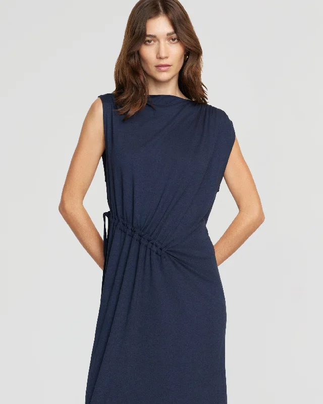 tyra-asymmetric-ruched-tank-dress-navy