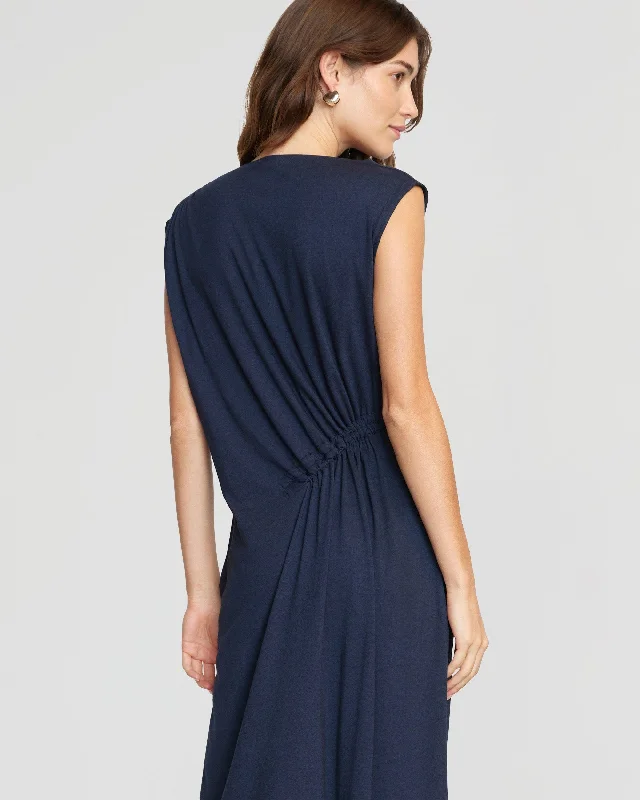 tyra-asymmetric-ruched-tank-dress-navy