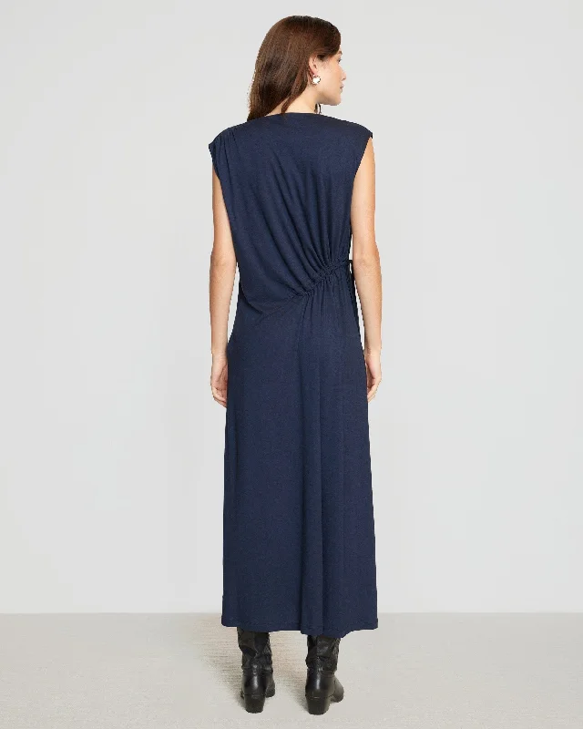 tyra-asymmetric-ruched-tank-dress-navy