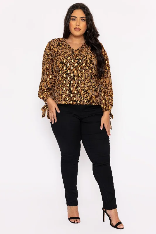 v-neck-tie-sleeve-top-in-gold-animal-print