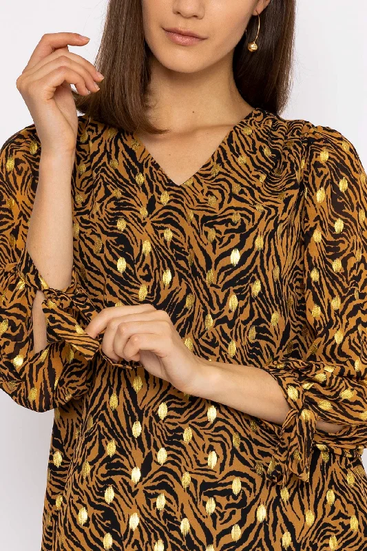 v-neck-tie-sleeve-top-in-gold-animal-print