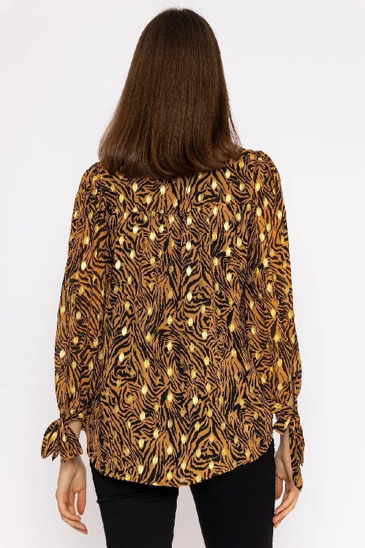 v-neck-tie-sleeve-top-in-gold-animal-print