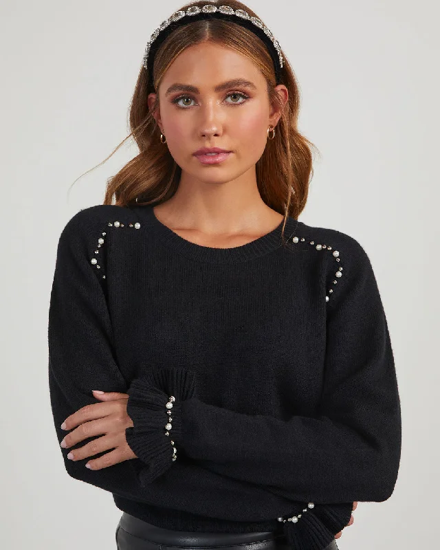 Virginia Pearl Embellished Sweater