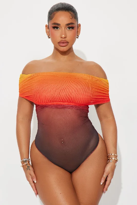 Watching Sunsets Mesh Bodysuit - Multi Color