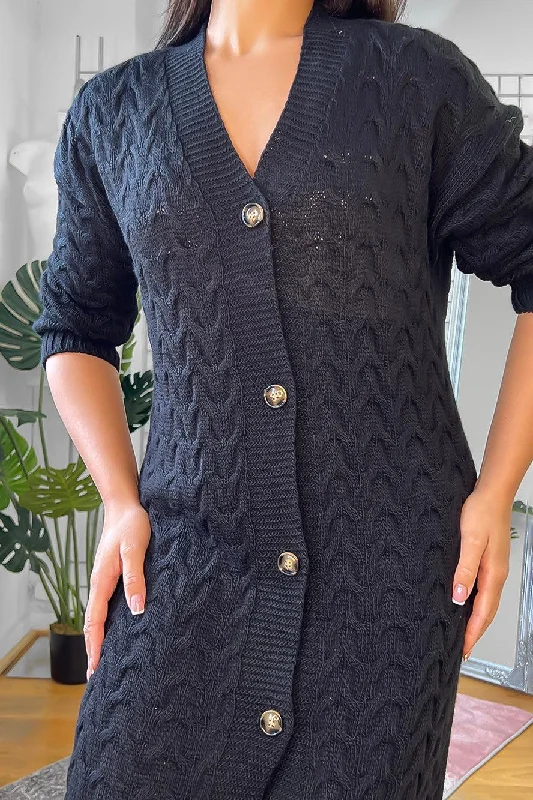 wave-knit-buttoned-front-midi-cardigan