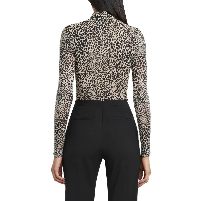 womens-knit-animal-print-turtleneck-top