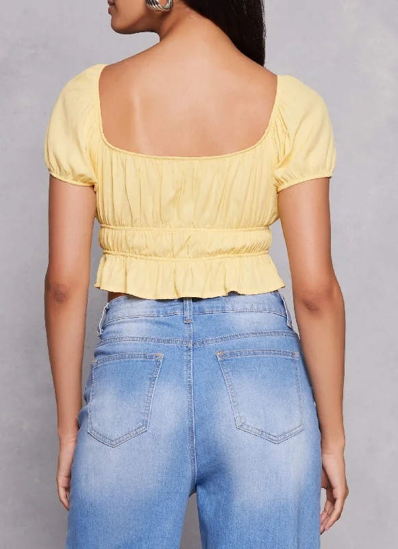 yellow-linen-tie-front-peasant-top-1401069392944