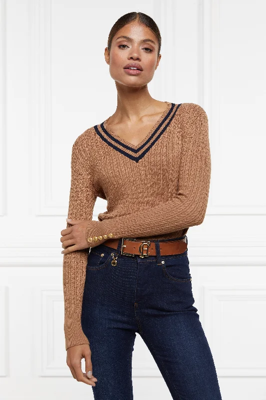 Zoe Knit (Dark Camel Marl)